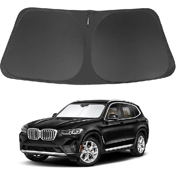 TINGLU Sun Shade For Tesla Model X Tesla X 2016-2024 2025 Accessories Windshield Sun Shade Window Shade UV Rays Protection Sun Visor Cover With
