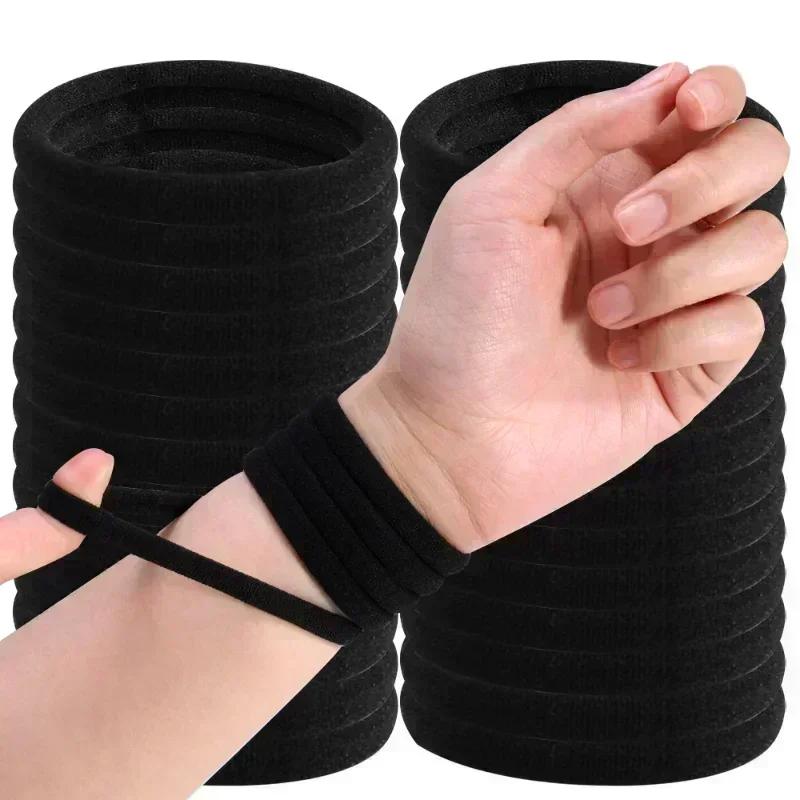 10/500pcs High Elastic Hair Bands For Girls Black Hairband Rubber Ties Ponytail Holder Scrunchies Kids Hair Accessories
