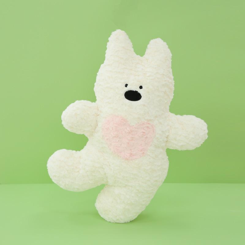 

White Highland West Terrier Dog Plush Toys Cartoon Animals Fill Doll 50cm Gift розовый