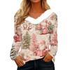 Long Sleeve Shirts For Women Cute Tops Christmas Prints Tees Blouses Casual Plus Size Basic Tops Pullover