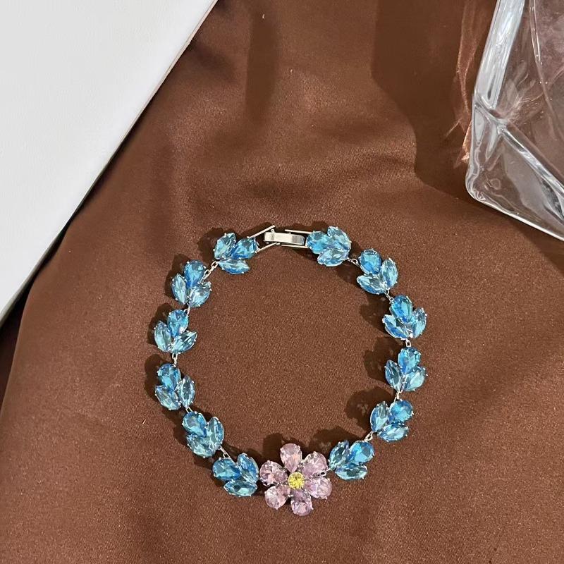 Summer Versatile High-End Live Broadcast Love Color Zirconium Bracelet Fashion Design Jewelry Bracelet