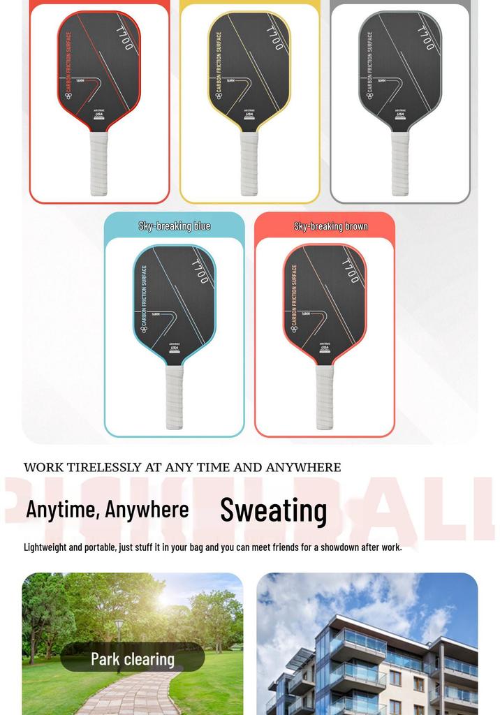 Carbon Fiber Pickleball Paddle Set for Adults & Children