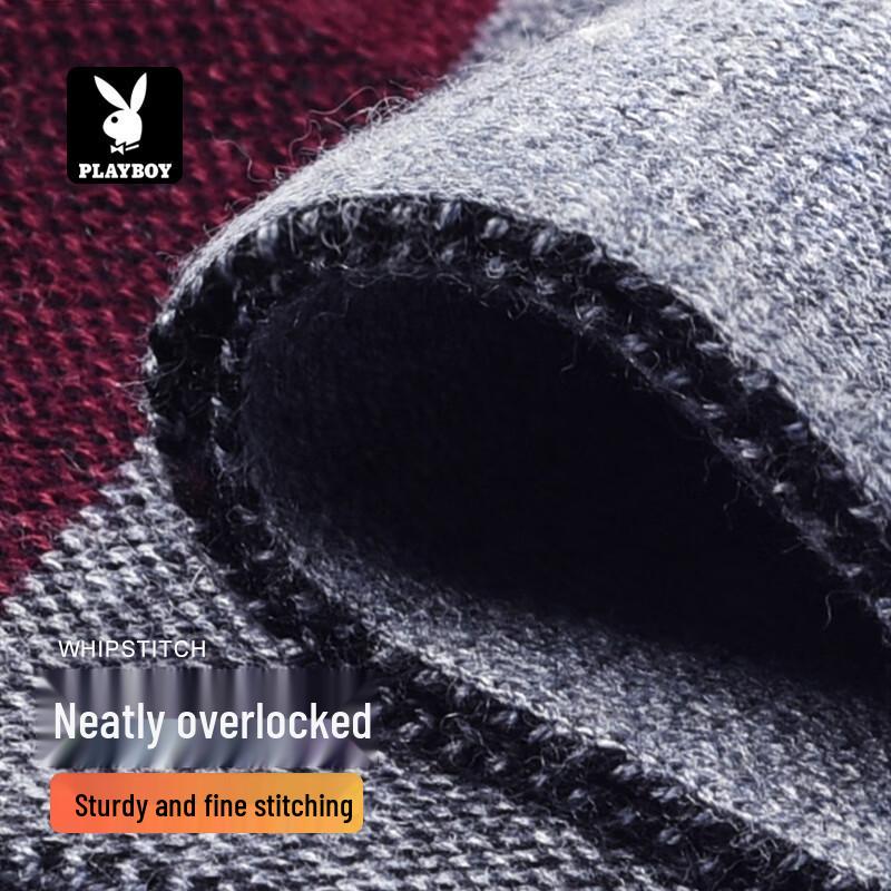 PLAYBOY Men's Autumn Winter Warm Wool Blend Scarf