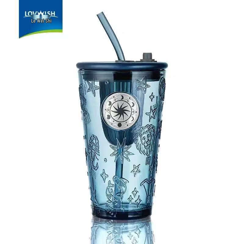 Leves Constellation Glass Straw Cup