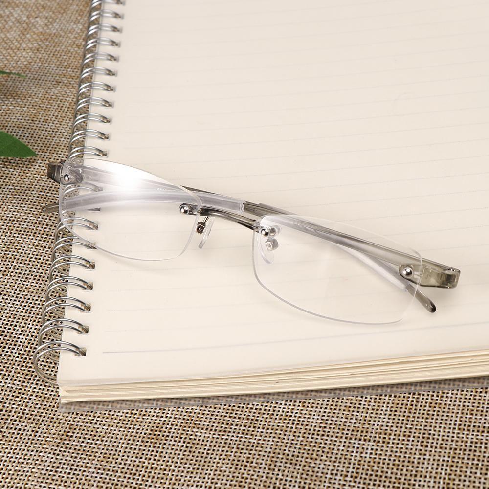 Square Rimless Myopia Glasses Women Men Ultralight Transparent Resin Nearsighted Eyeglasses  New Trendy Prescription Eyewear