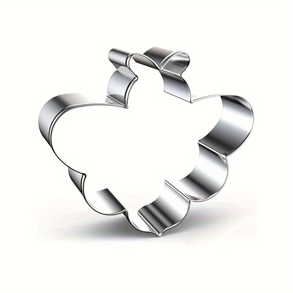 1pc Bee-Shaped Stainless Steel Cookie Cutter - DIY Baking Mold for Charming Honeycomb & Bee Design Cookies, Durable