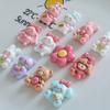 10 Pcs New Fashion Cute Cartoon Rabbit, Girl, Little Bear Resin Scrapbook Diy Jewelry Wedding Hairpin Decorate Accessories A84