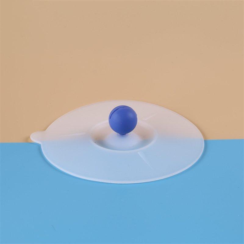 Three-point Division, Multi-functional Silicone Cup Lid, Heat-resistant Mug Dust Cover, Soft Cover, Spherical Center, Suitable for Both Men and Women