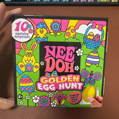 Popular Nee-Doh Golden Egg Treasure Hunt  Plaything With Squishy Surprise Stress Ease Press Kids' Easter Party Toy