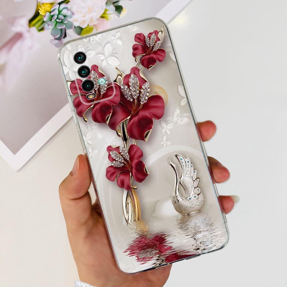 For Xiaomi Redmi 9T Case Cute Fashion Painted Cover Clear Silicone Phone Case For Xiaomi Redmi 9T Redmi9T Back Cover 6.53'' Bags