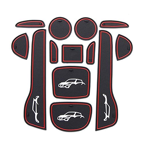 Rifoda Nissan Juke Kapesní podložka do dveří NISSAN JUKE Interiér modelu auta Gumová podložka Součásti podložky konzoly Protiskluzový interiér (13KS) Černá + červená