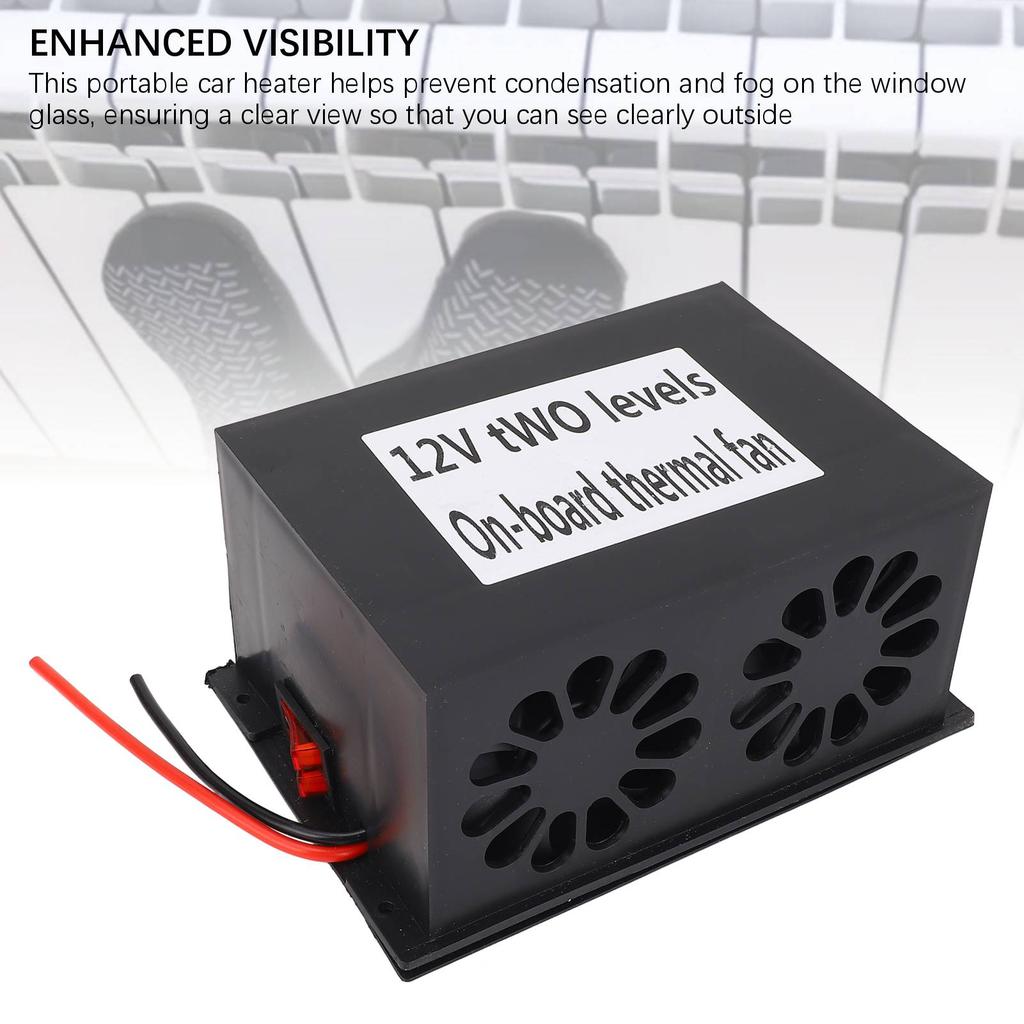 Tragbare Raumheizung 600W DC24V Elektroheizung 2 Luftauslässe Auto Entfeuchter Enteiser für Winter und