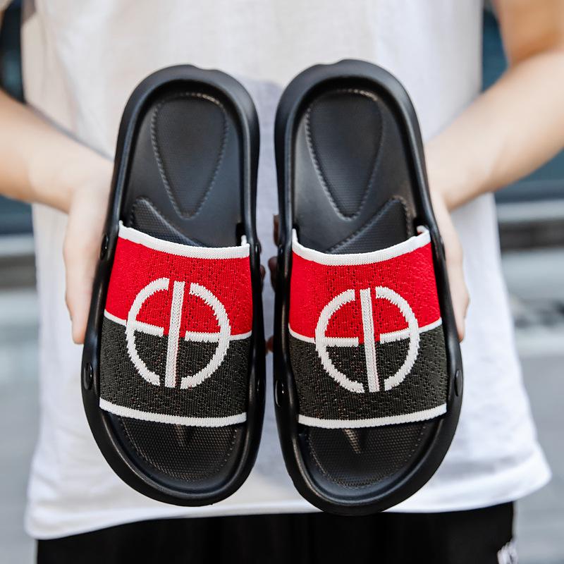 

Мужские универсальные домашние нескользящие мягкие подошвы мужские пляжные прохладные шлепанцы на одно слово 44