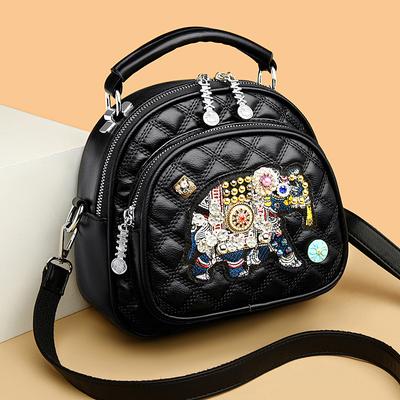 Women's Handbag Shoulder Bag Diagonal Bag Small Ethnic Style Elephant Rivet Backpack