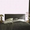 Hearts Wallpaper White and Powder Pink 50x1000
