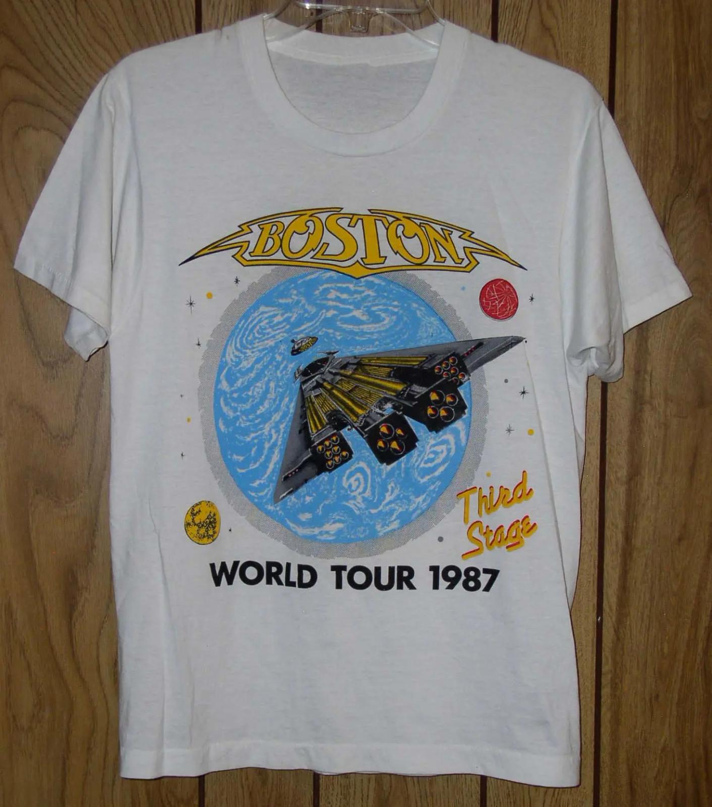 Boston Band World Tour 87 Cotton White T Shirt For Men All Size UR153 L