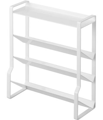 Yamazaki Slim Spice Rack, 4 Tiers, White, Approx. W24 X D9.5 X H26.7cm, Tower Series, Spice Rack, Smooth Access, 8144