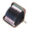 Women RFID Blocking Credit Card Holder Wallet PU Leather Accordion Card Case Zipper Small Coin Purse Mini Card Organizer Wallet