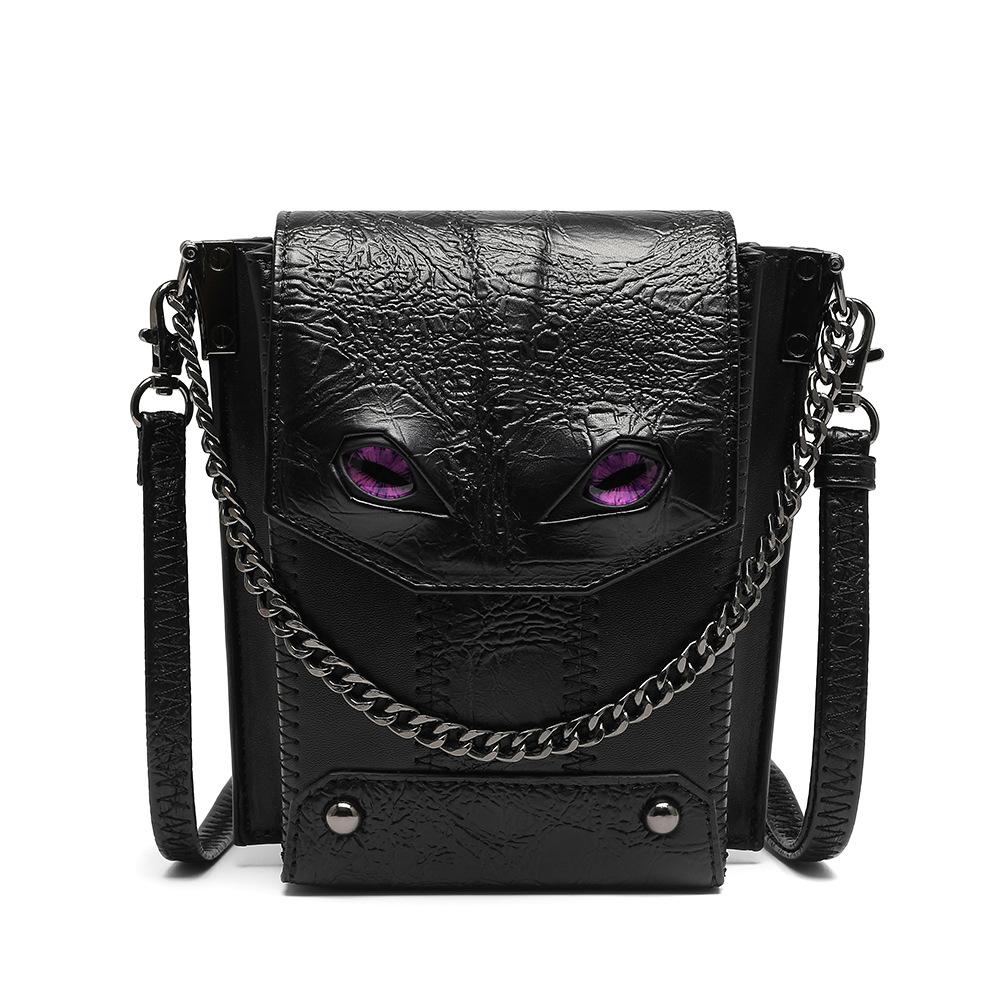 New Women s Bag European and American Punk Niche Women s Single Shoulder Diagonal Cross Bag Gothic Small Bag
