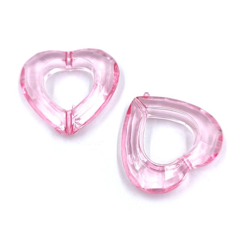 

Аксессуары для рукоделия 10 шт. акриловых полых бусин в форме сердца для изготовления украшений, россыпь бусин, материалы для ручной работы, конфетный цвет розовый