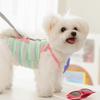 Summer Stripes Contrasting Pockets Thin Teddy Bigbear Cute Suspender Teddy Bigbear Cat Pet Dog Clothes