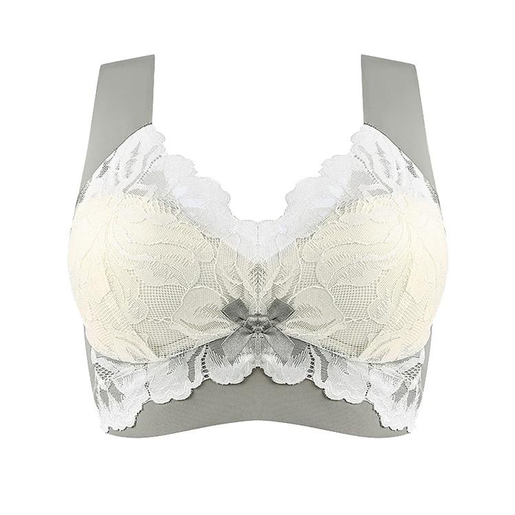 Plus Size Lace Bra for Women Plus Up Bras Seamless Wireless Bralette Comfort Thin Cup Brassiere Sexy Ladies Lingrie