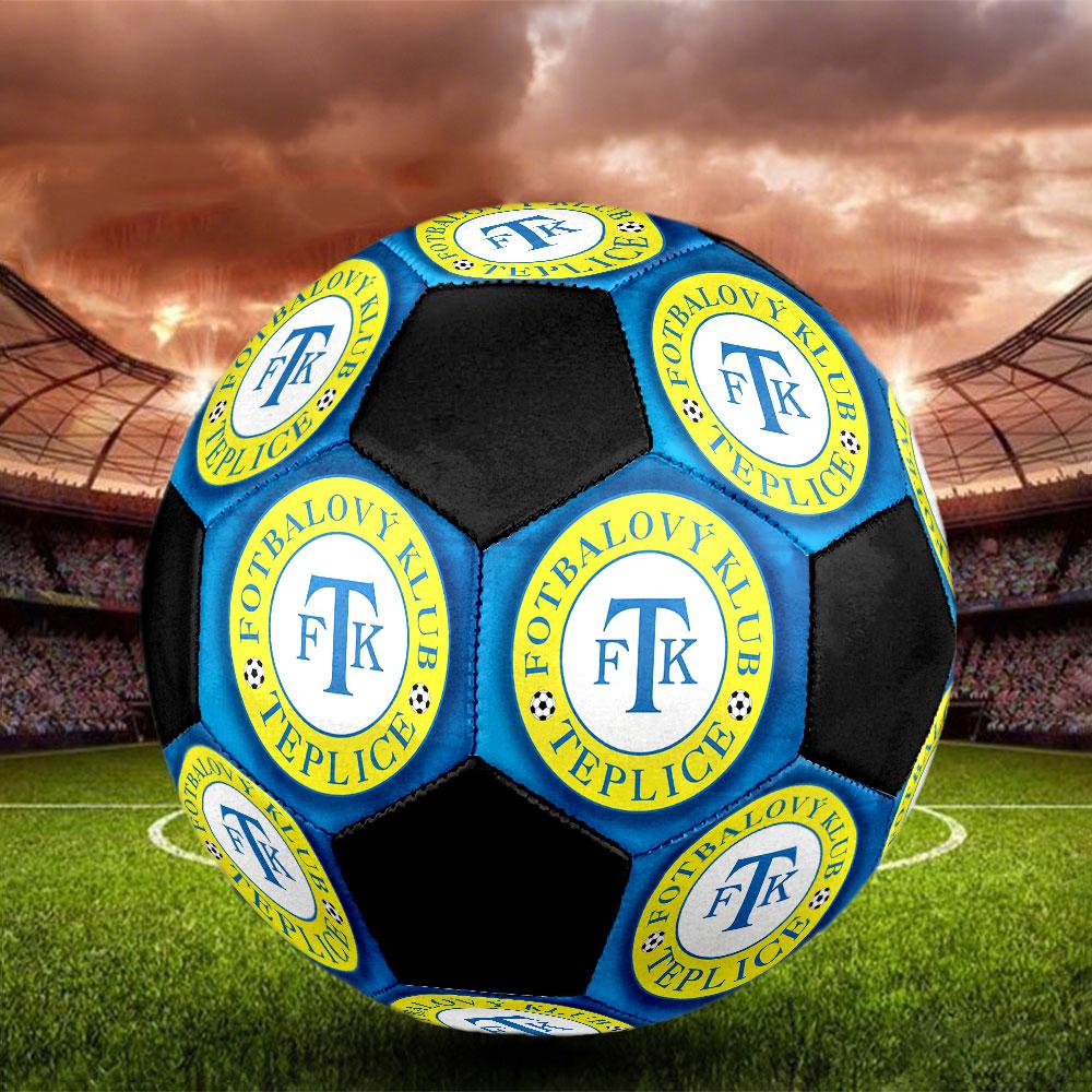 Football Club Teplice Size 5 Soccer Ball, Machine-Stitched PVC, Durable & High Bounce, All Ages Fit, Fan Merchandise, Matches & Outdoor Use.