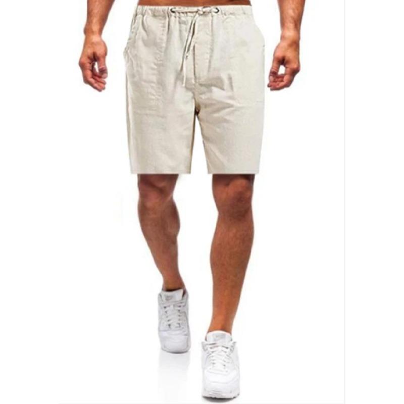 Men'S Linen Large Size Pocket Shorts