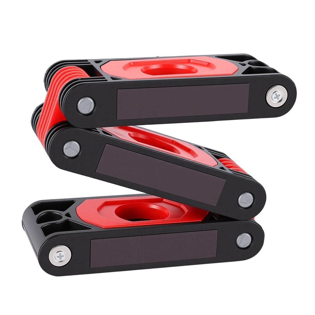 Folding Level Ruler 3 Sections Foldable 45 90 Degree Multi Angle Measuring Tool with Bubbles and Magnets