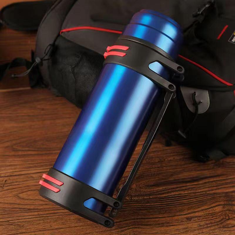 Large Capacity 304 Stainless Steel Vacuum Flask - Men's Portable Insulated Water Bottle for Outdoors and Construction Sites