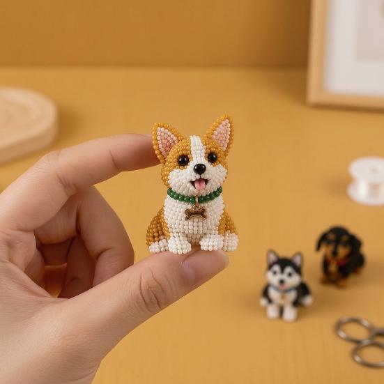 Tiny 3D Beaded Animal DIY Kit with Instructions Easy DIY Beading Kit