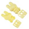 3pcs Food Grade PP Cartoon Rabbit Model Sushi Rice Mold DIY Handicraft Onigiri Make Tool