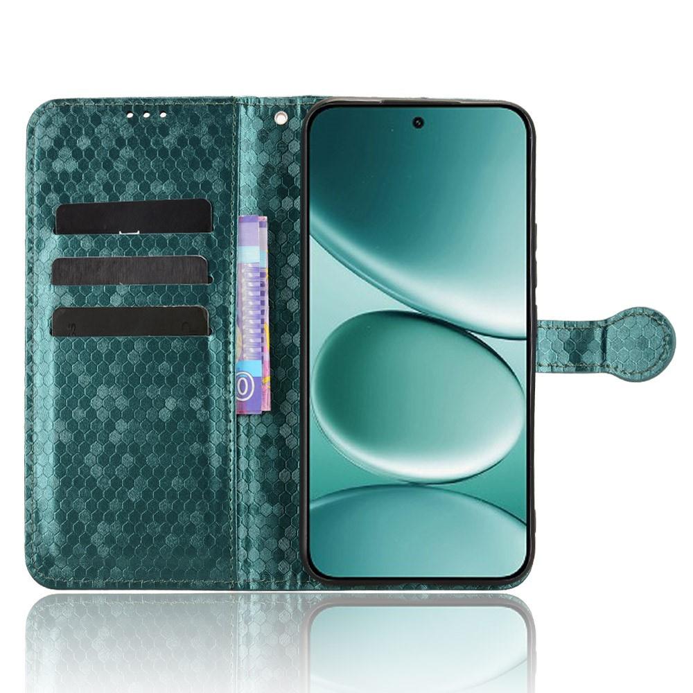 Flip Case for Xiaomi Redmi Note 15 Pro Plus 5G / Poco M8 Pro 5G, Wallet Rhombus, Green