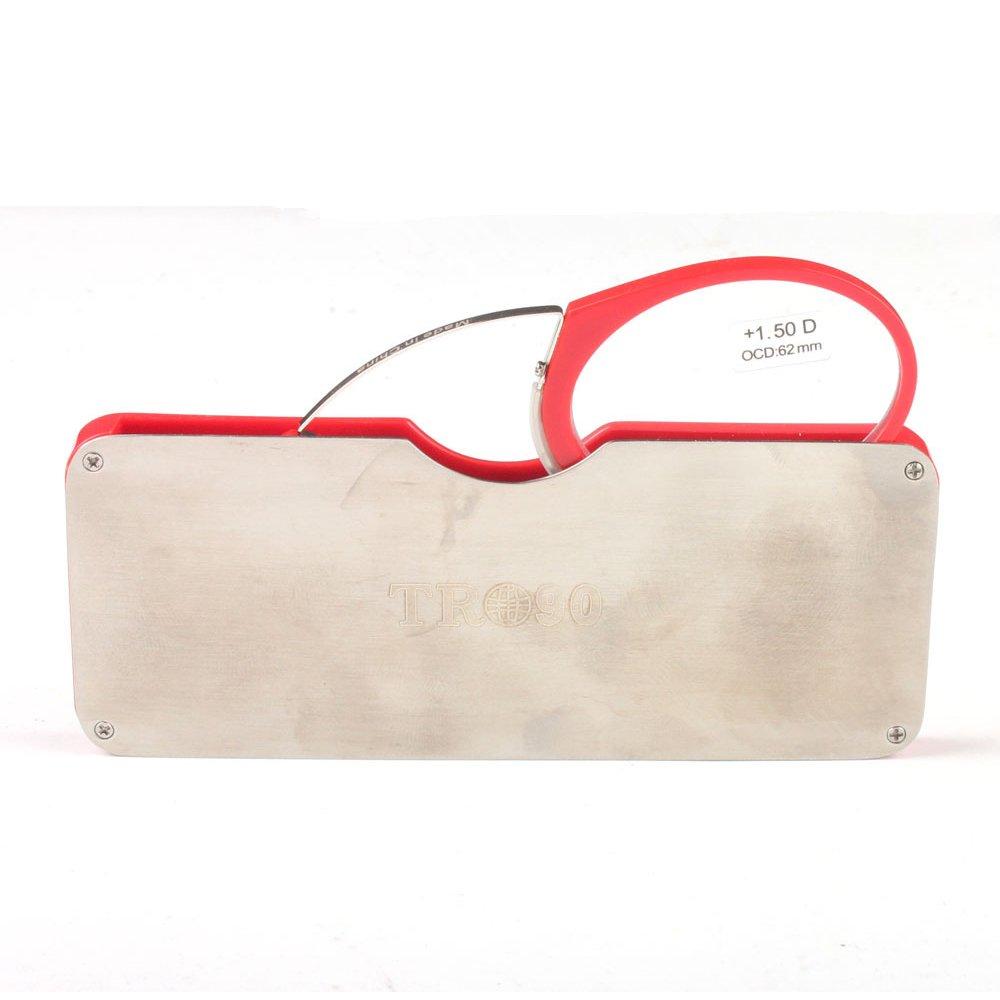 TR90 Card Type Reading Glasses for Senior Portable Micro Reading Special Case Power Range from To 3 Colors Available Set Ultra-lightweight Women, Men,
