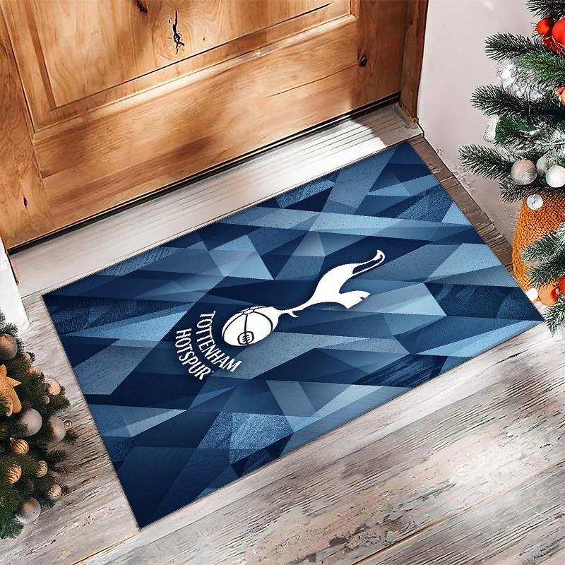 Tottenham Hotspur Bedrukte Flanellen Vloerkleed Antislip Zacht Polyester Vloerkleed Binnen Decoratie Mat voor Slaapkamer Woonkamer Bank
