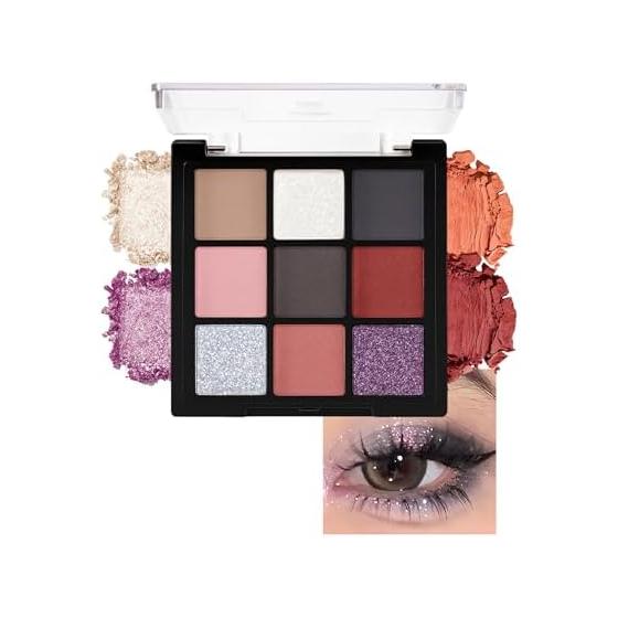 Erinde eyeshadow, eyeshadow palette, pearl & matte, 08# smoky pink blue, eyeshadow brown, black smoky, eyeshadow palette, waterproof, sweatproof,