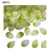 50Pcs Glass Camellia Tea Pendant 26 x 18mm Leaf Size DIY Jewelry Making Beads Set for Necklaces Bracelets Earrings