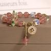 Korean Fashion Lavender Romantic Amethyst Bracelet Women Sparkling Pentagram Zircon Pendant Bracelet Bracelet Jewelry