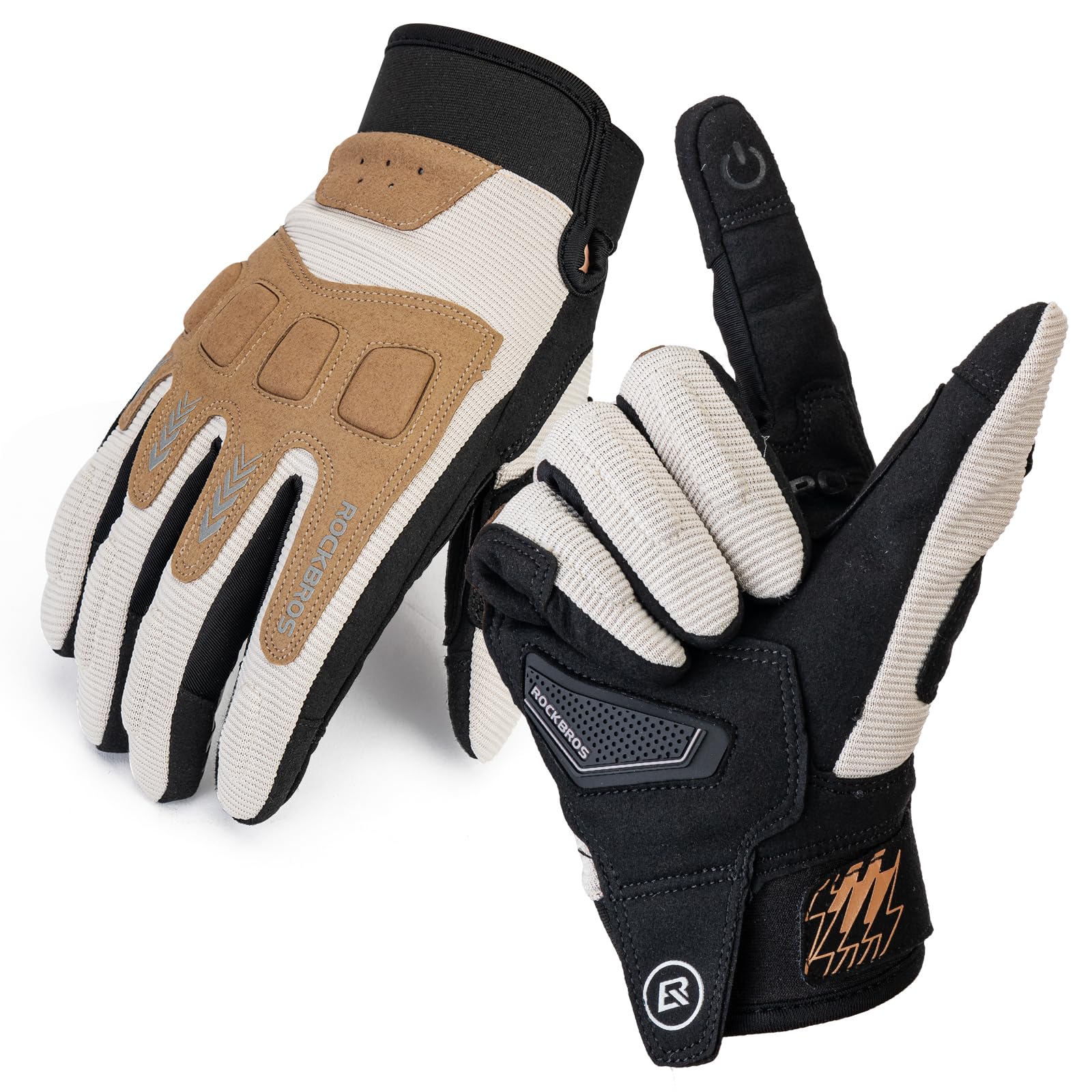 

ROCKBROS Motorcycle Gloves for Spring and Smartphone for Outdoor Men and Women Size Summer, Protective, Compatible, Mesh, Breathable, Shockproof,