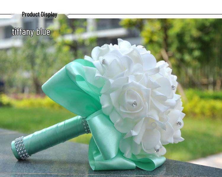 Handheld Bridesmaid Posy: PE Rose Flower Girl Bouquet for Graduation Season