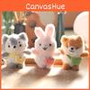 Plush Mini Cute Dog And Rabbit Keychain Fluffy Accessory With Soft Pp Cotton Filling