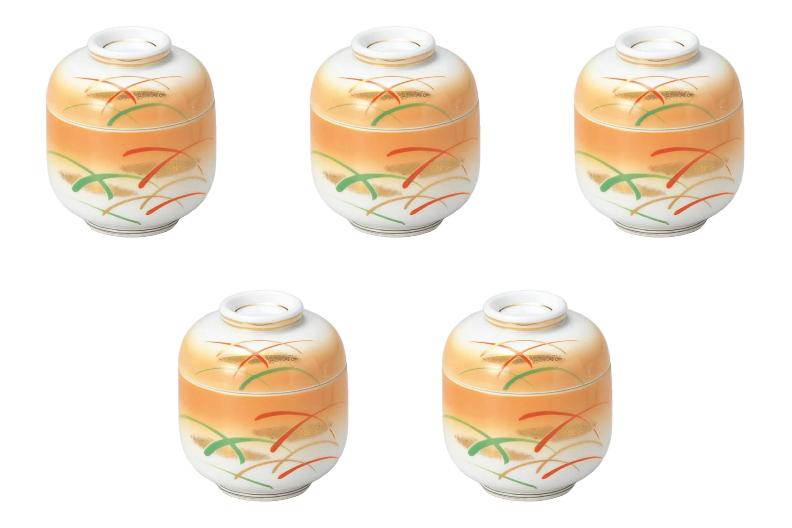 

Set of 5 Kamogawa Mini Mushi Bowls x cm Mini Mushi Reinforced Setomonohonpo [7.4 8.2 (130cc)] Bowls, Porcelain,