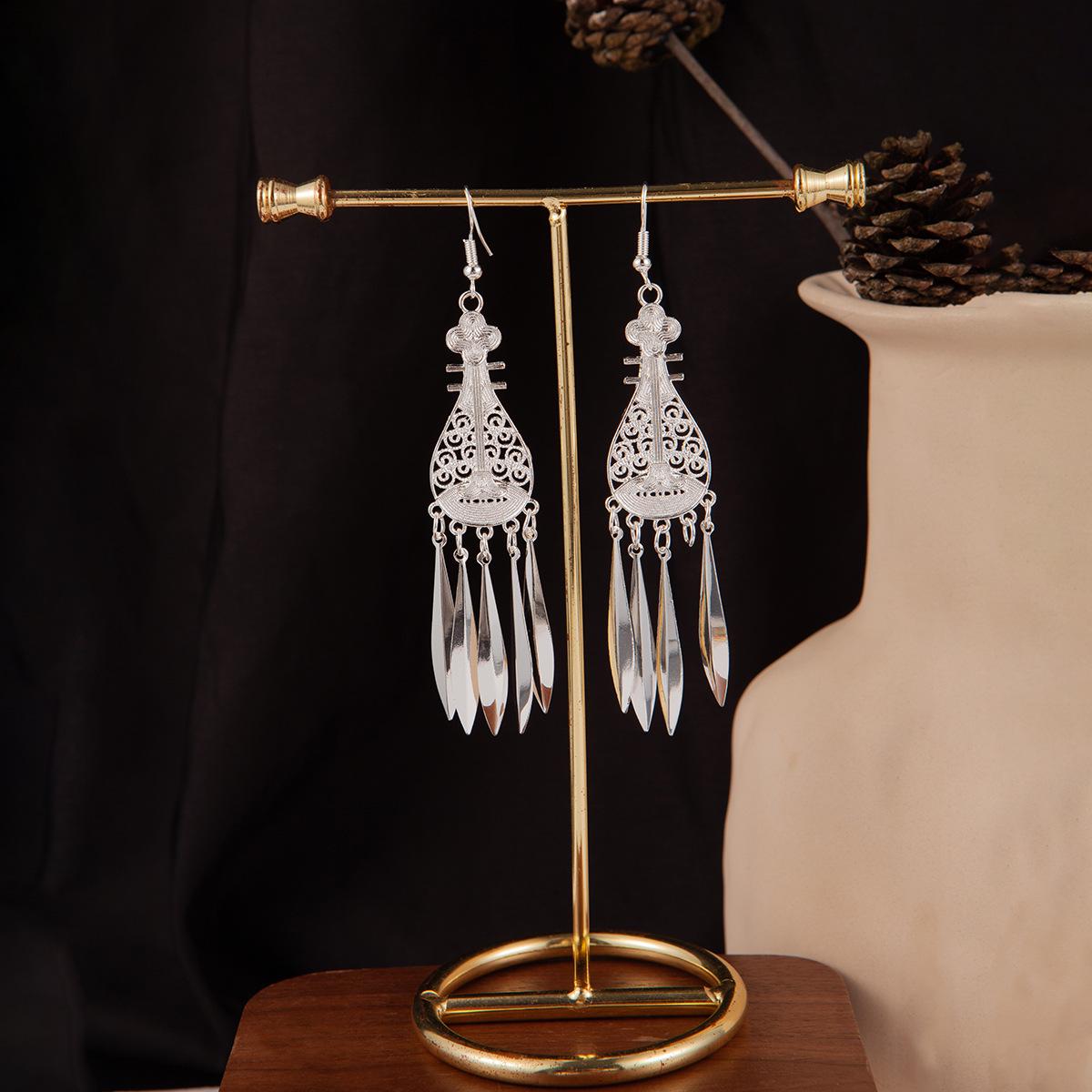 

Богемные серебряные серьги с кисточками в виде рыбок: Этнические геометрические висячие серьги-гвоздики