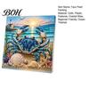 3D Bead Embroidery Project Ocean Faux Pearl Painting Kit, Marine Life Art DIY Easy Crafting Sea Turtle Fish Picture Craft Set for Adults, Coastal Home
