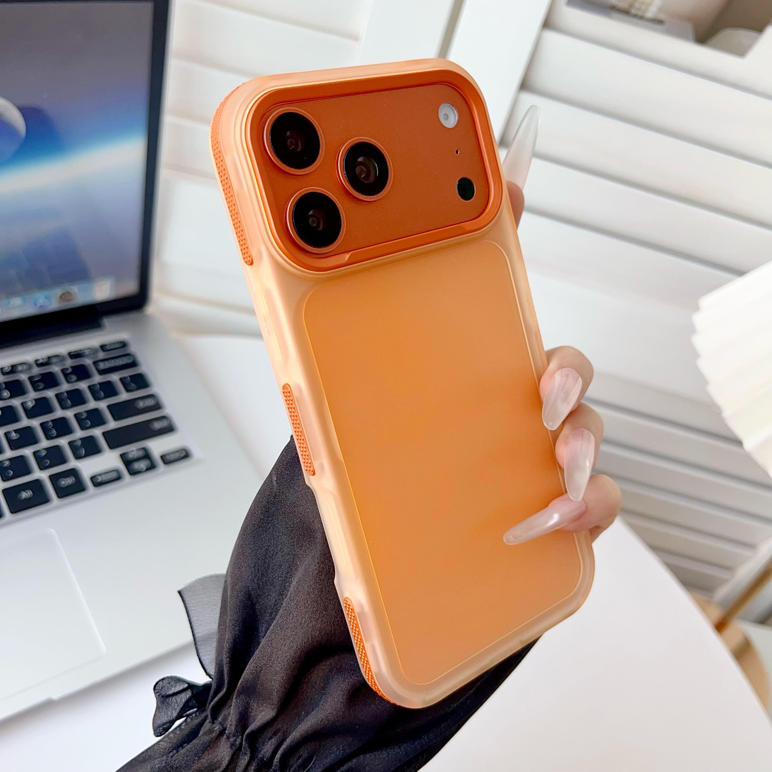 

Канді-колір Силіконовий Матовий Захисний Чохол для Телефона Для iPhone 17 Air 16 15 14 13 12 11 Pro Max Plus Ударостійкий М який TPU Бампер iPhone 11 помаранчевий
