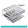 25 Holes 15/17mm Silver Stainless Steel Test Tube Rack Solid 25 Holes Tube Holder  Sample Storage