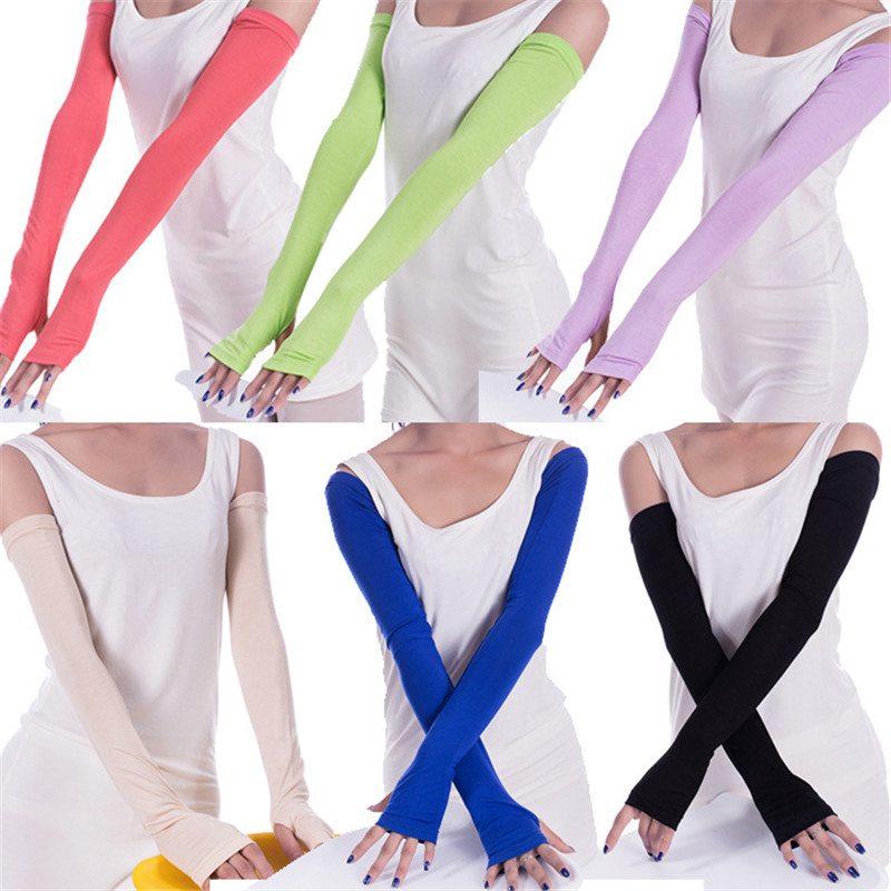 

Удобные летние рукава для защиты от солнца, дышащие женские солнцезащитные спортивные чехлы, длинные перчатки с защитой от УФ-лучей