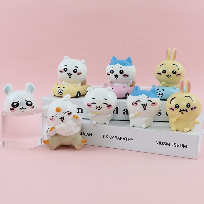 Chiikawa Figurka Hračka Kawaii Hachiware Usagi Panenky Ozdoby Kreslený Roztomilý Sebekritický Medvídek Stolní Dekorace Fanoušci Dětský Dárek