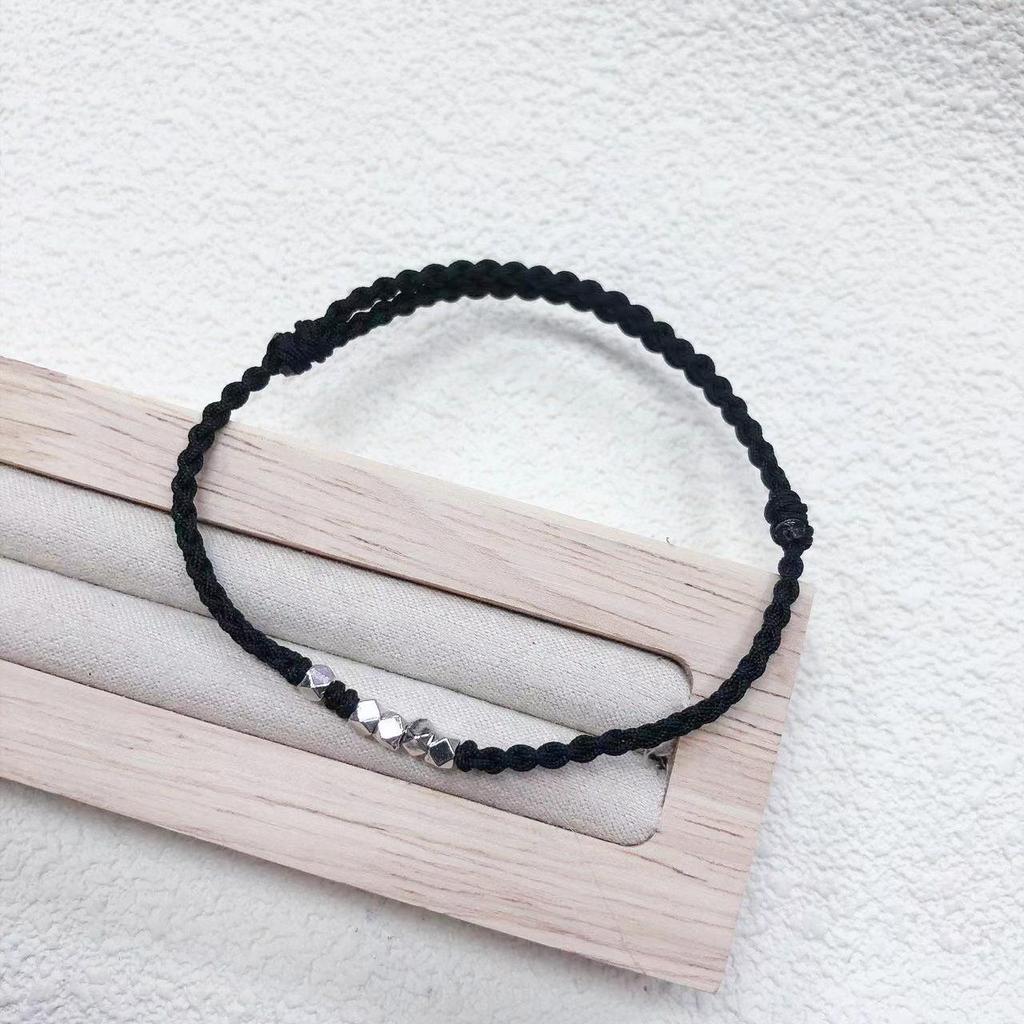 Lucky Red and Black Rope Bracelets for Men and Women - Simple Couple Design