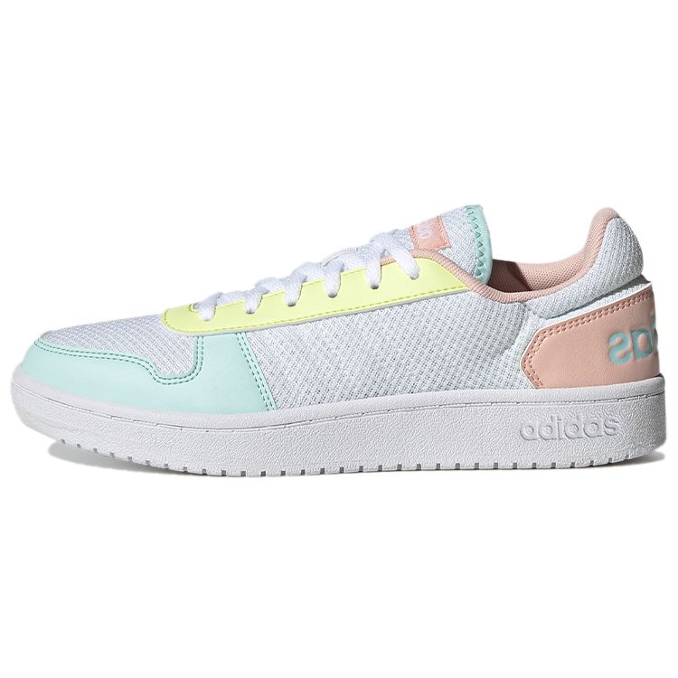 Adidas Neo Hoops 2.0 Round Toe Comfortable Durable Low Top Basketball Shoes Women Sneakers White Pink Blue GY7528